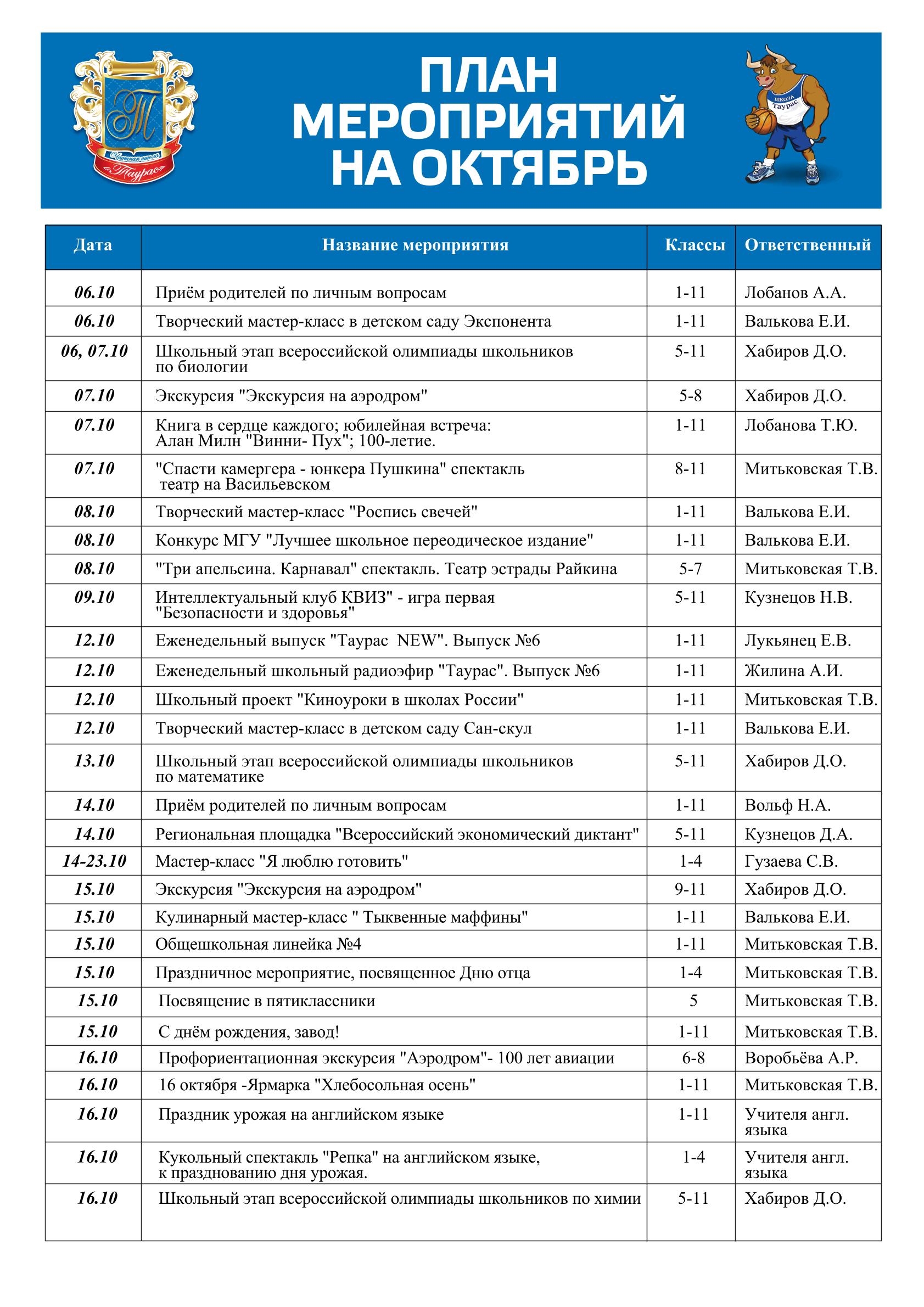 план мероприятий   октябрь 2026 2