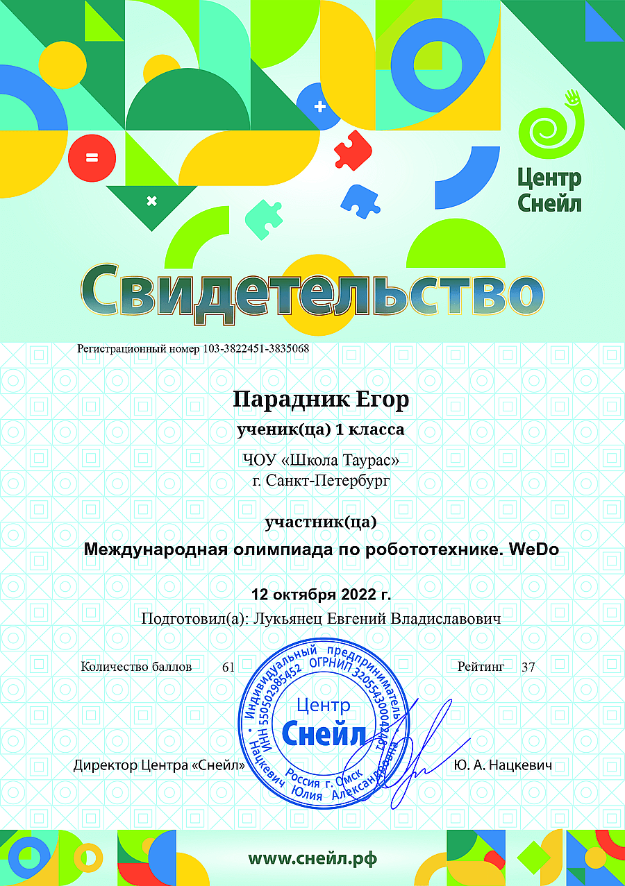 Chapter Member Paradnik Egor 3835068