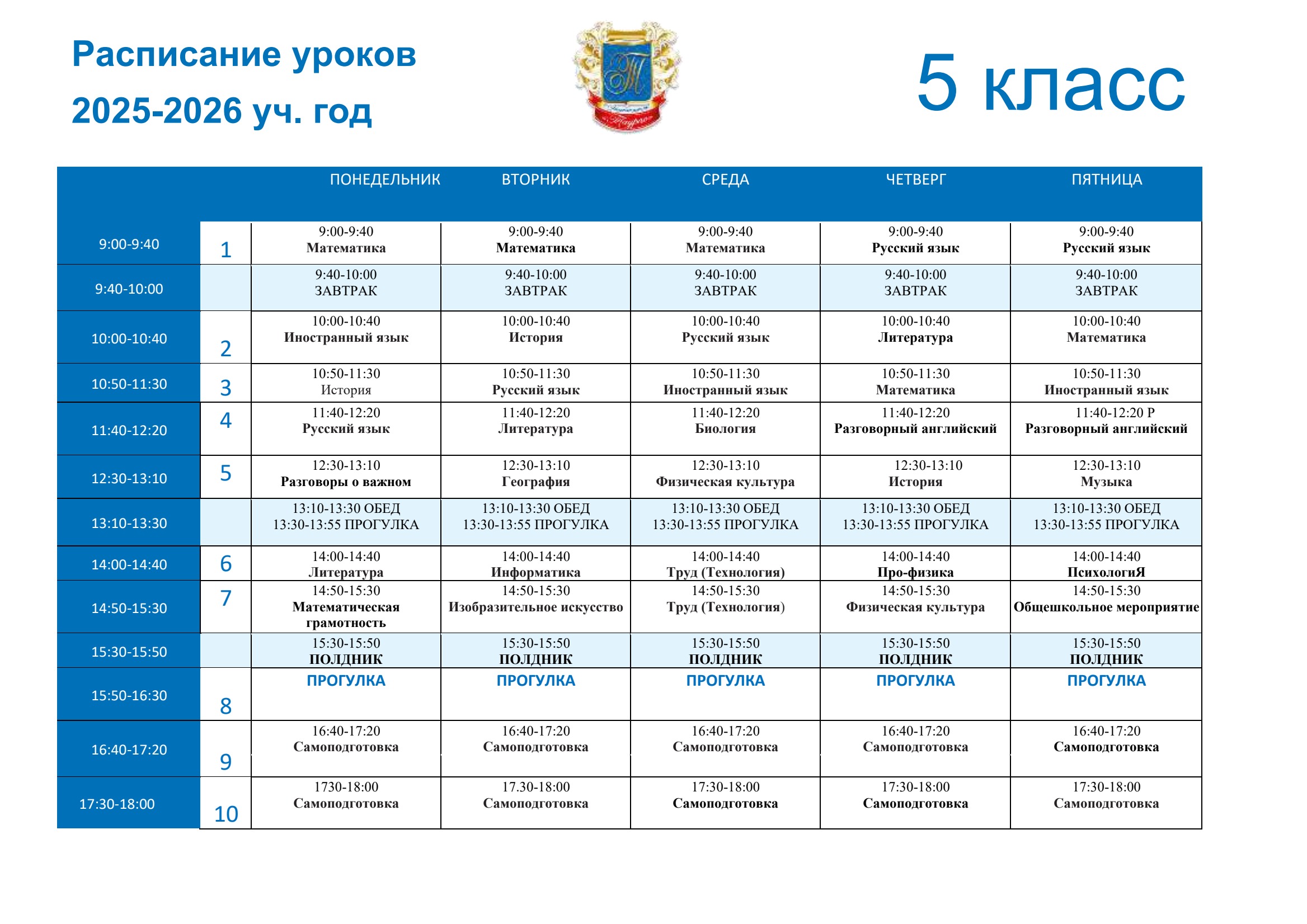 5 класс