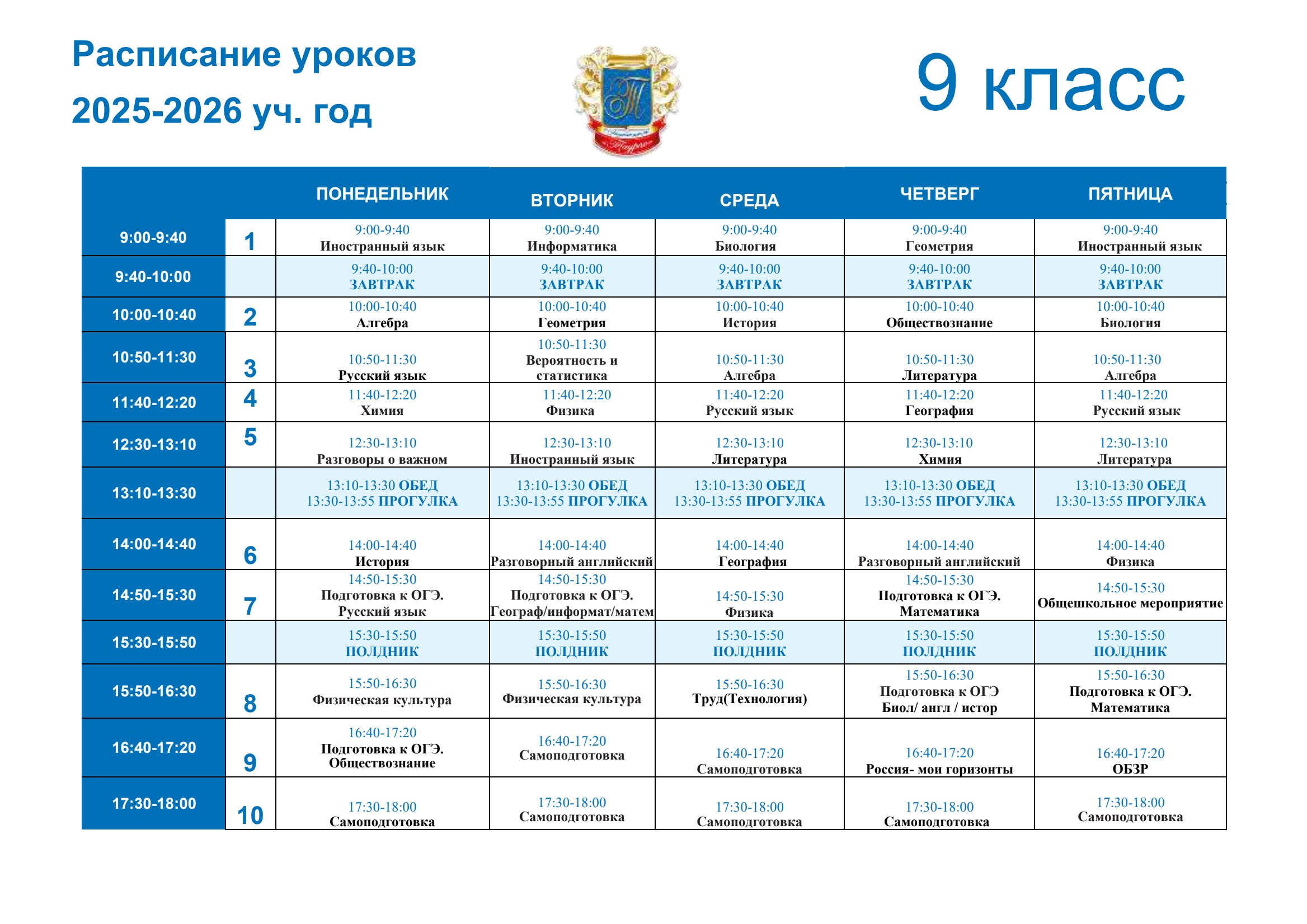 9 класс