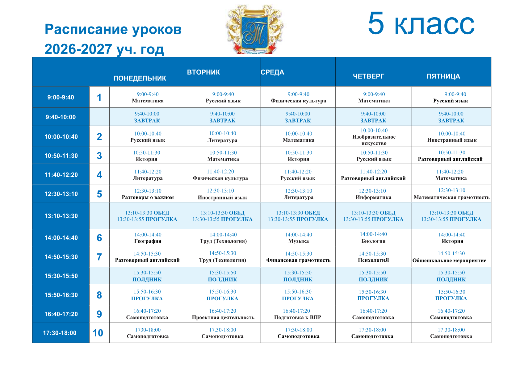 5 класс